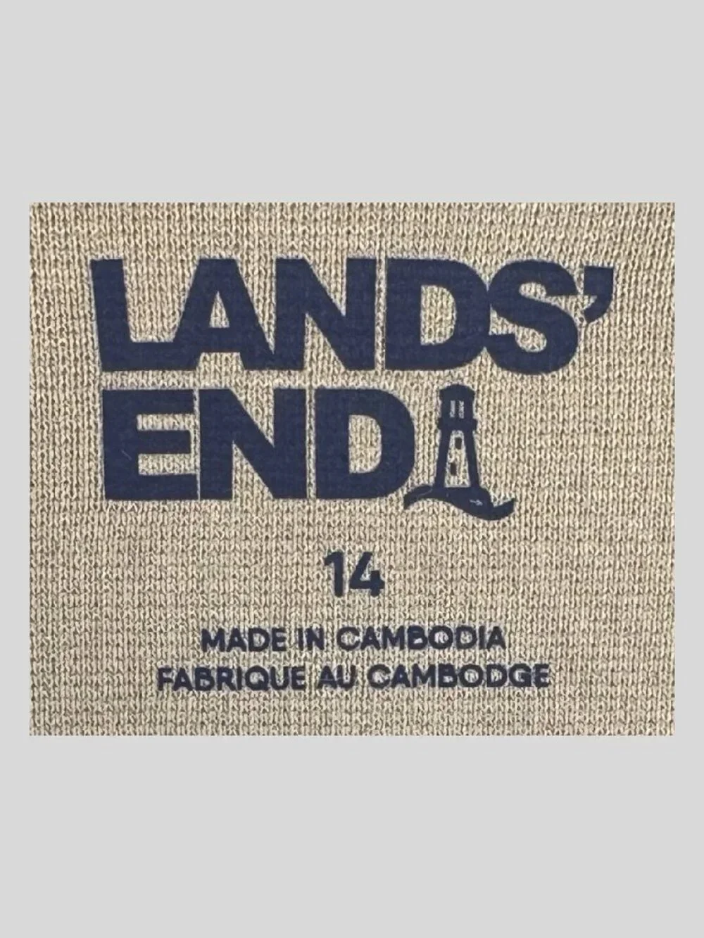 Lands' End School Uniform - Girls Ponte Pleat Khaki Jumper - Size 14